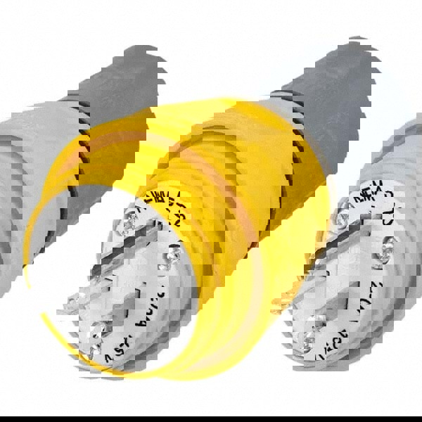 Straight Blade Plug: Industrial, 5-20P, 125VAC, Yellow